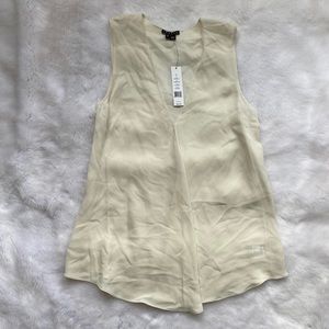 NWT Theory 100% Silk White Tank Top - size S